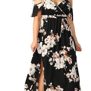 Floral Maxi Dress with Slit